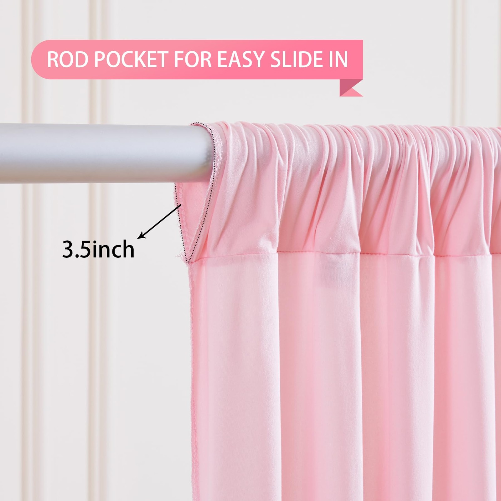 8x10ft Pink WrinkleFree Polyester Photography Backdrop Curtains Drapes