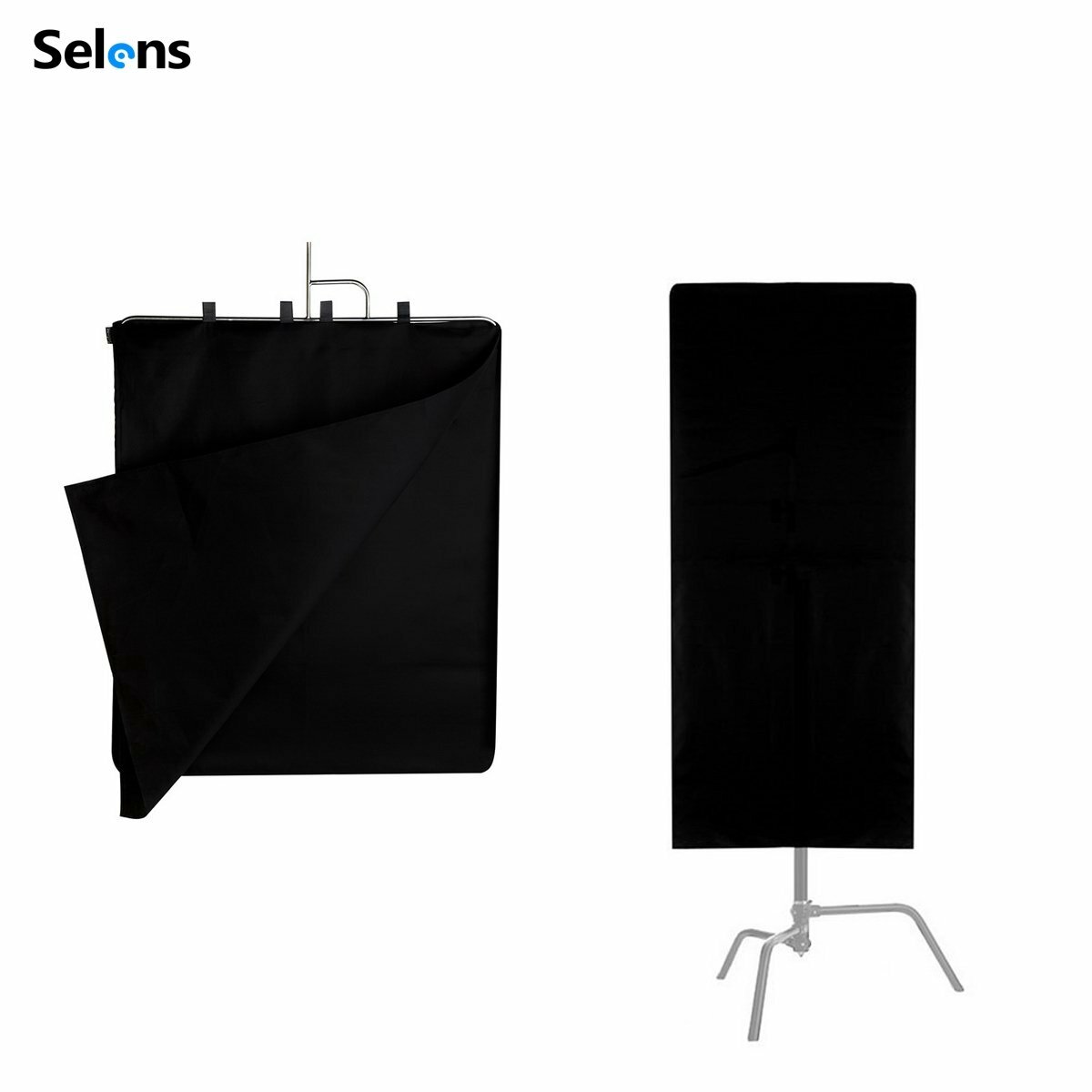 Selens Matte Black Floppy Cutter Fabric for Photography Video Studio 75x188cm