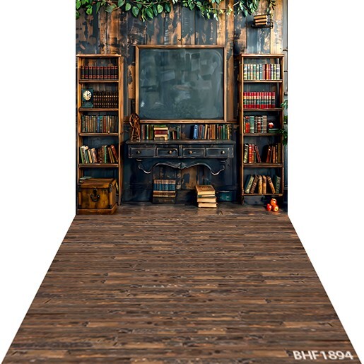 10’x20’Computer-paint Class Bookcase Scenic Vinyl background backdrop BHF1894