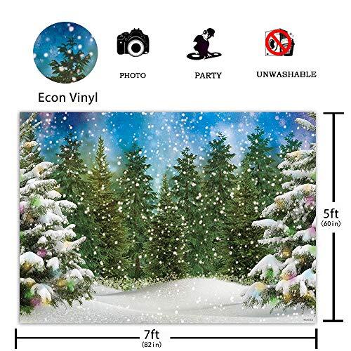 7x5FT Winter Forest Landscape Photography Backdrop Snowy 7’x5′ Winter-1
