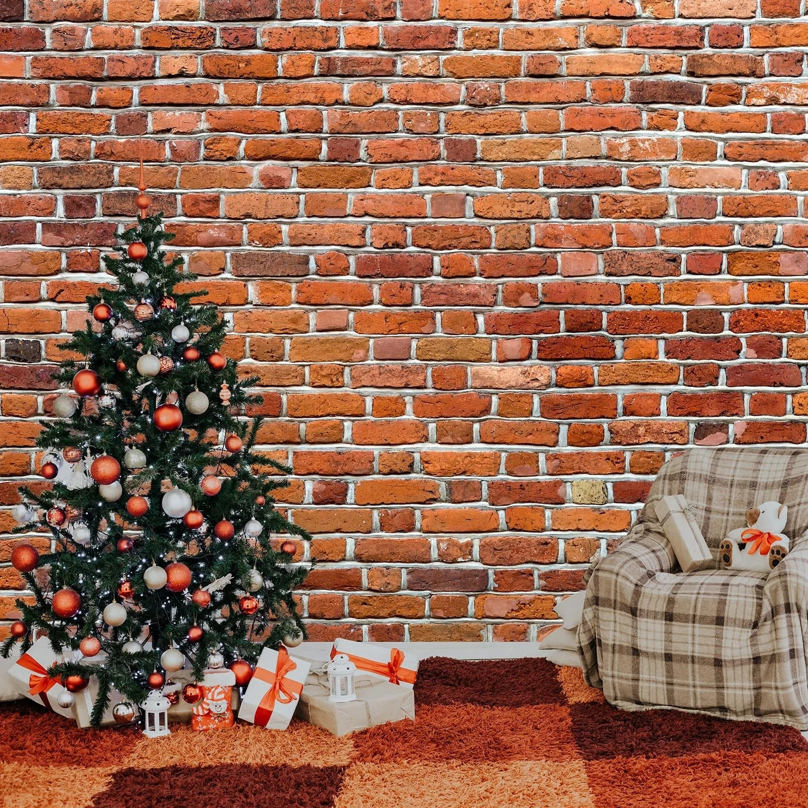 10x8ft Red Brick Wall Backdrop for Photoshoot Polyester Fabric Brick Backdrop…