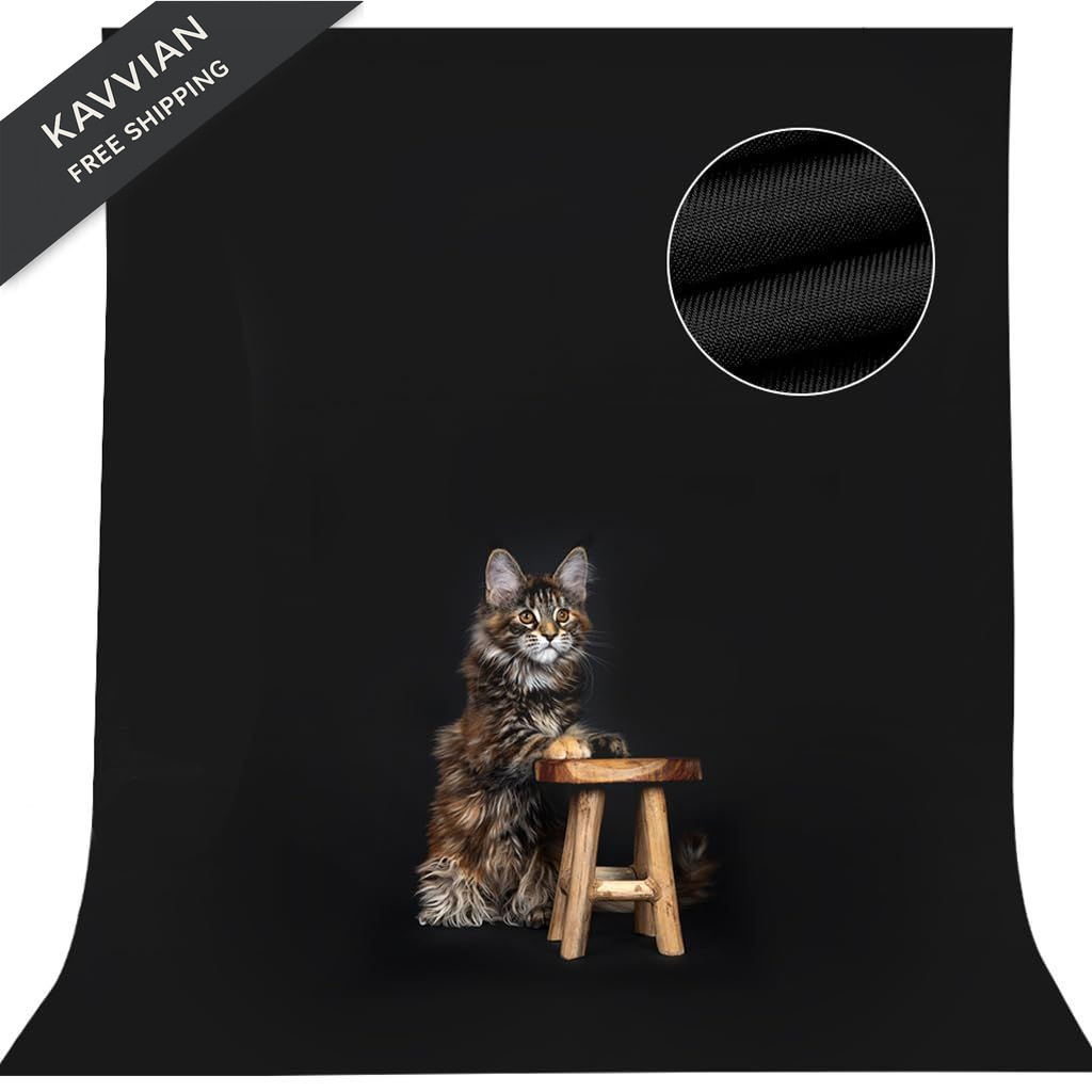 CPLIRIS 5x7ft Black Backdrop Background for Photography, High 5x7ft,