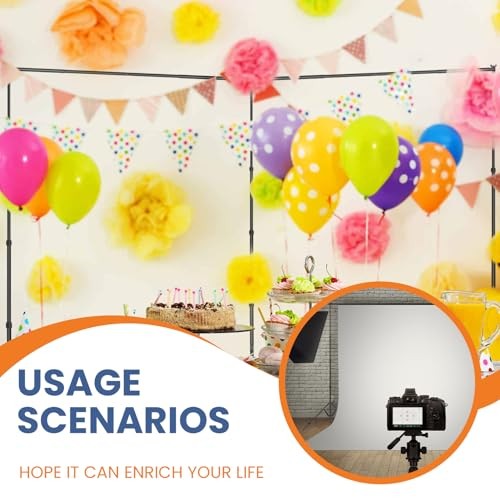 8.5 x 20ft (H x W) Adjustable Photo Backdrop Stand Kit, Large Photography