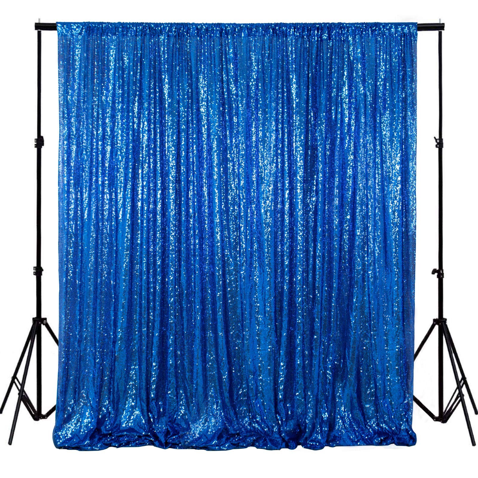 ShinyBeauty Sequin Backdrop Royal Blue 8FTx10FT Glitter Backdrop Photography …