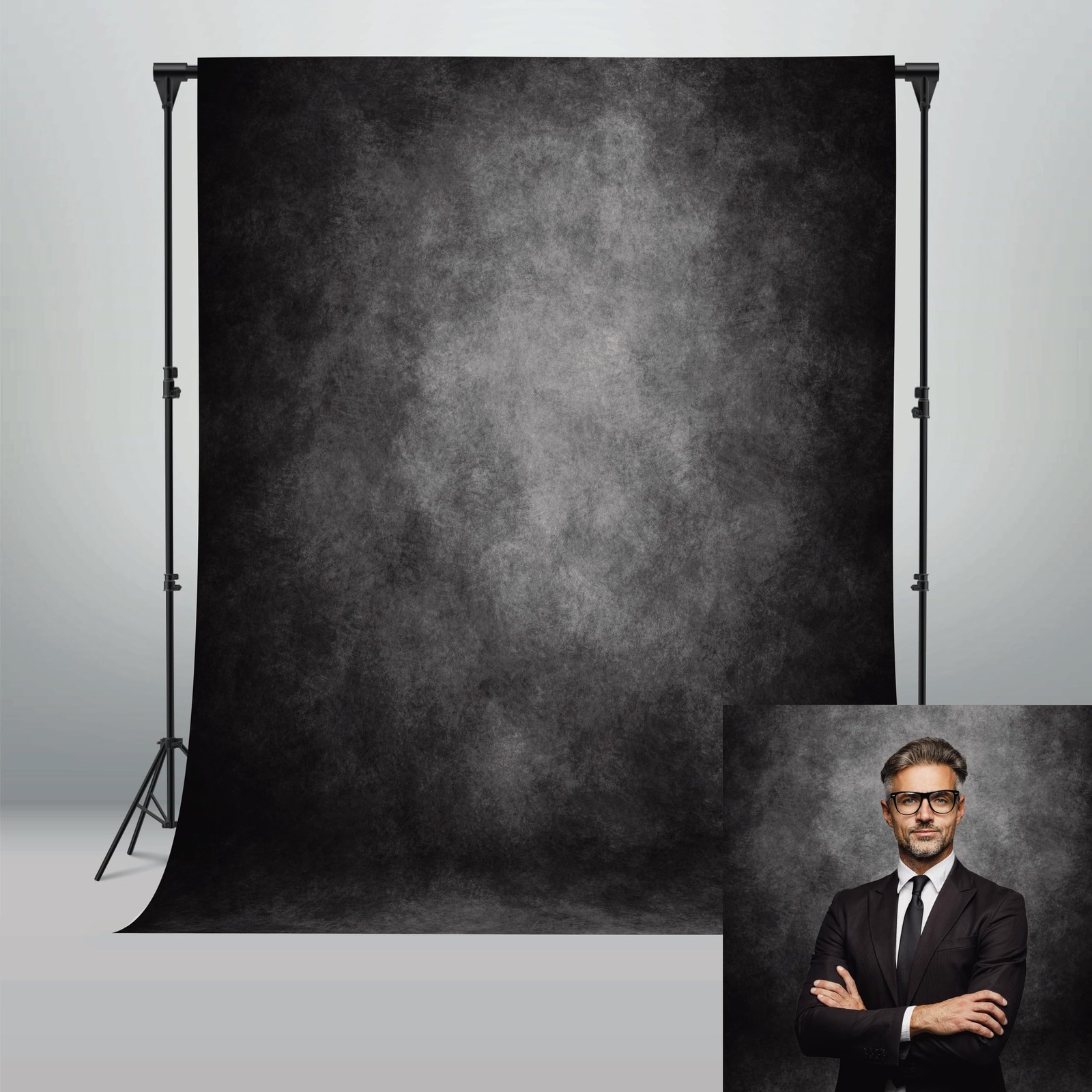 Abstract Black Dark Grey Photo Backdrop Cloth Background For Photography 5X7′