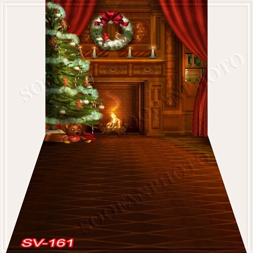 10’x20’CP Christmas Season Scenic Microfiber Fabric background backdrop SV161