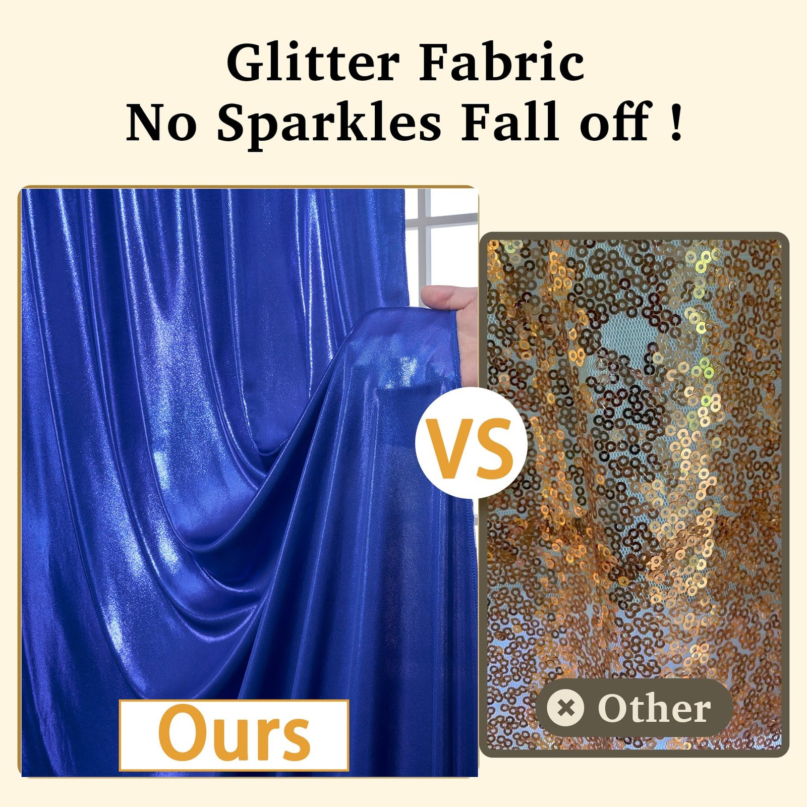 10×10 ft Royal Blue Sequin Backdrop Curtain Panels for Parties, Wrinkle Free …