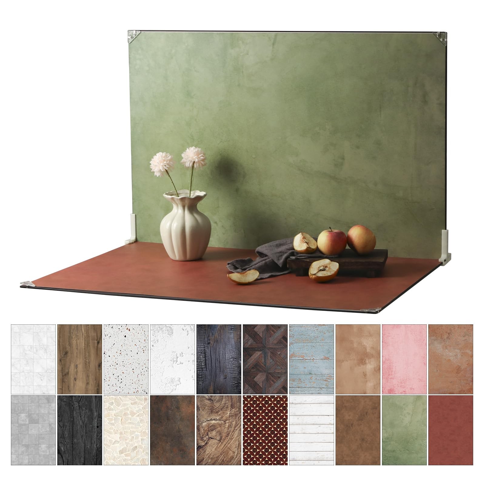 Product Photography Backdrops, 23×35 10Pcs 20 Patterns Double-Sided Photo Bac…