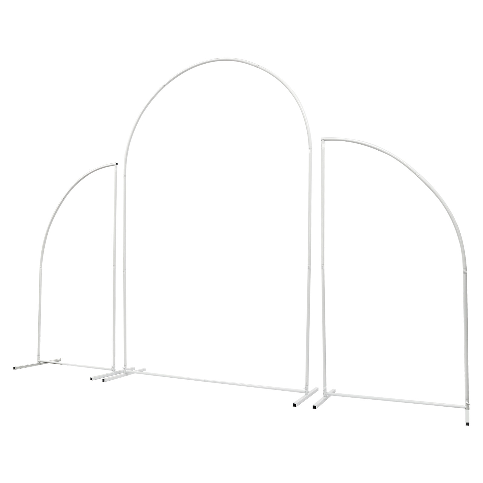 Wedding Arch Backdrop Stand Pink White Carbon Steel Frame Removable Cover
