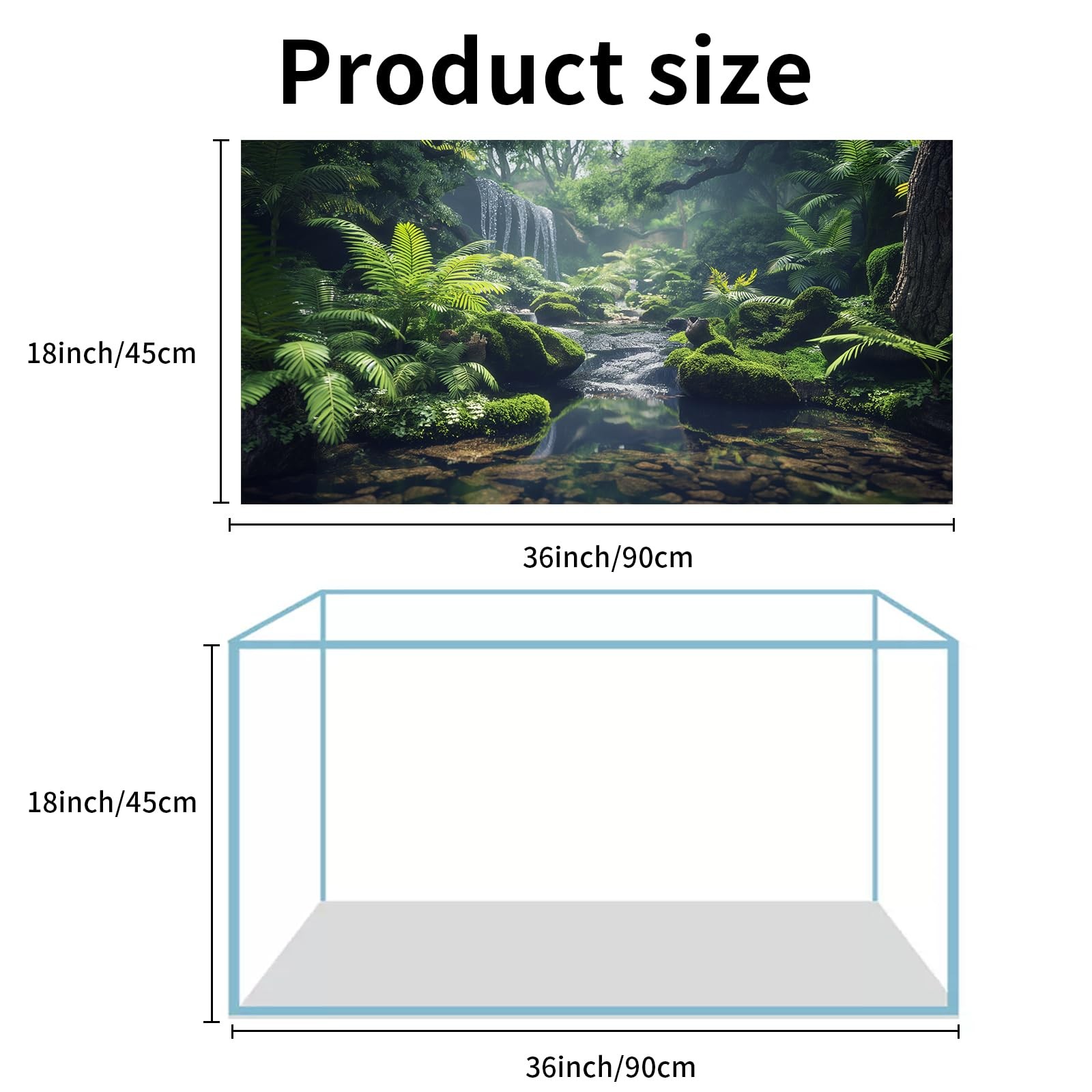 COMSUN 3 Pack Terrarium Background, 36×18 inches Inch, Multicolor