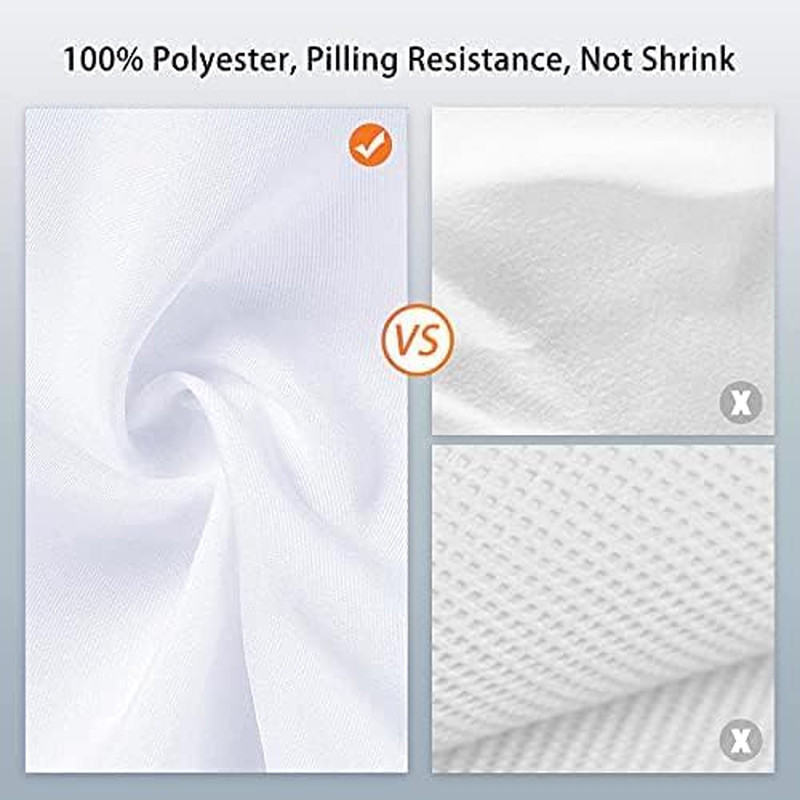 7 X 10 FT White Backdrop, 100% Polyester Photography Backdrop Foldable Washable