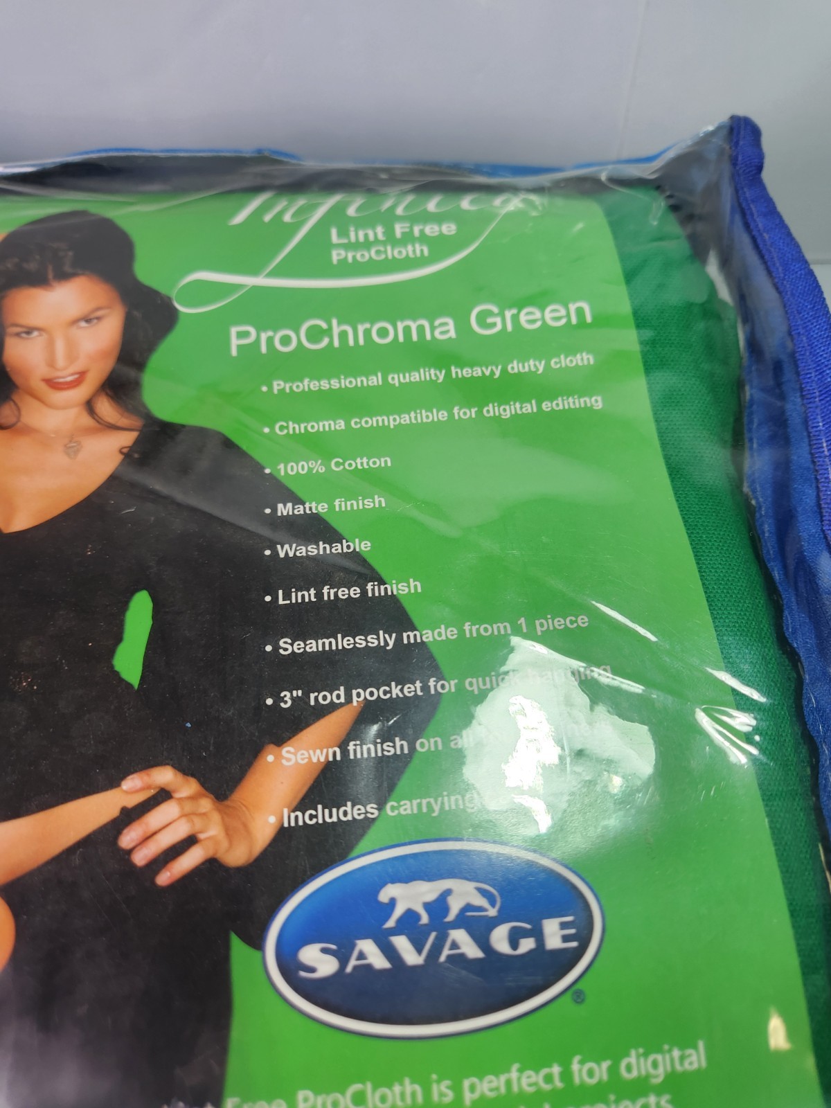 Savage Accent Solid Muslin Background (10 x 10′, Chroma Green)