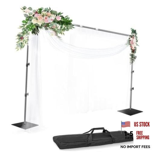 Backdrop Stand, 8.5ft Height 10ft Width Adjustable Photography 8.5x10ft Black