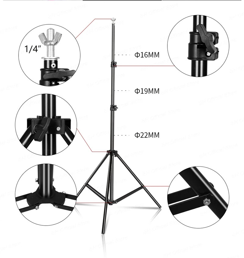 Background Stand Kit Support Frame System Backdrops Adjustable Stand for Photog