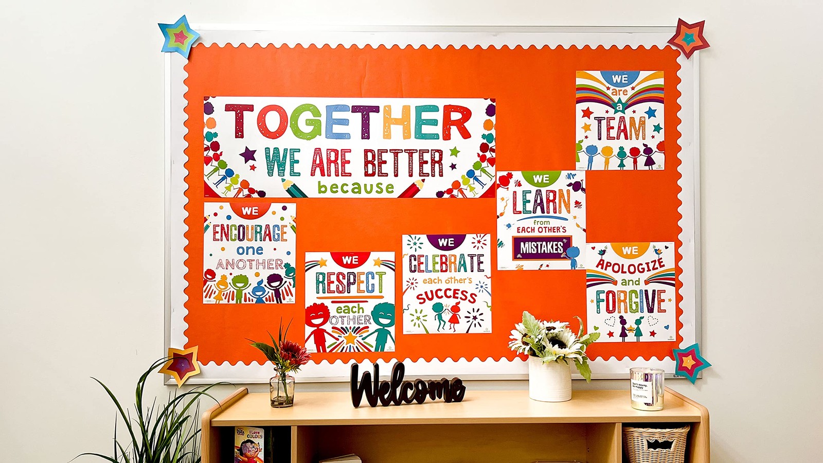 Sproutbrite Classroom Banner Decorations and Poster Bulletin Board Set – Togethe