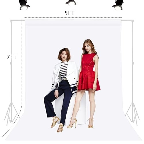 Photography Backdrop – 5 x 7 FT Backdrops for Photoshoot 5x7FT White