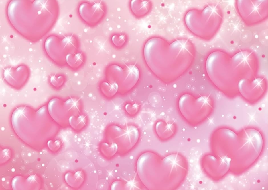 LTLYH 7×5ft Pink Heart Photo Backdrop Early 2000s Party 7x5ft, pink