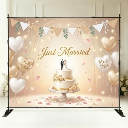 Backdrop Stand 10x8ft(WxH), Portable Photo Studio Background Stand Support Kit