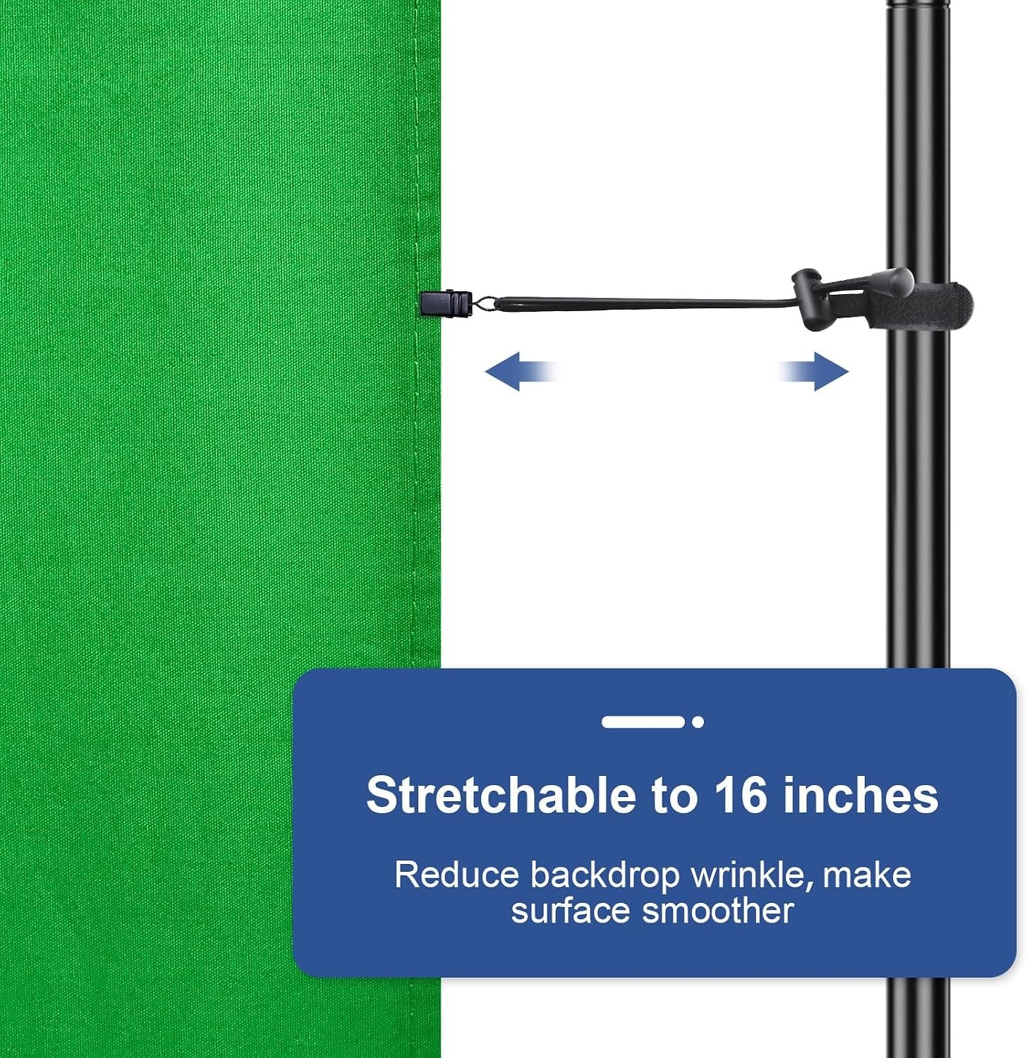 Machine Washable 8 x 10 Ft Green Screen Backdrop for Video Editing & Streaming
