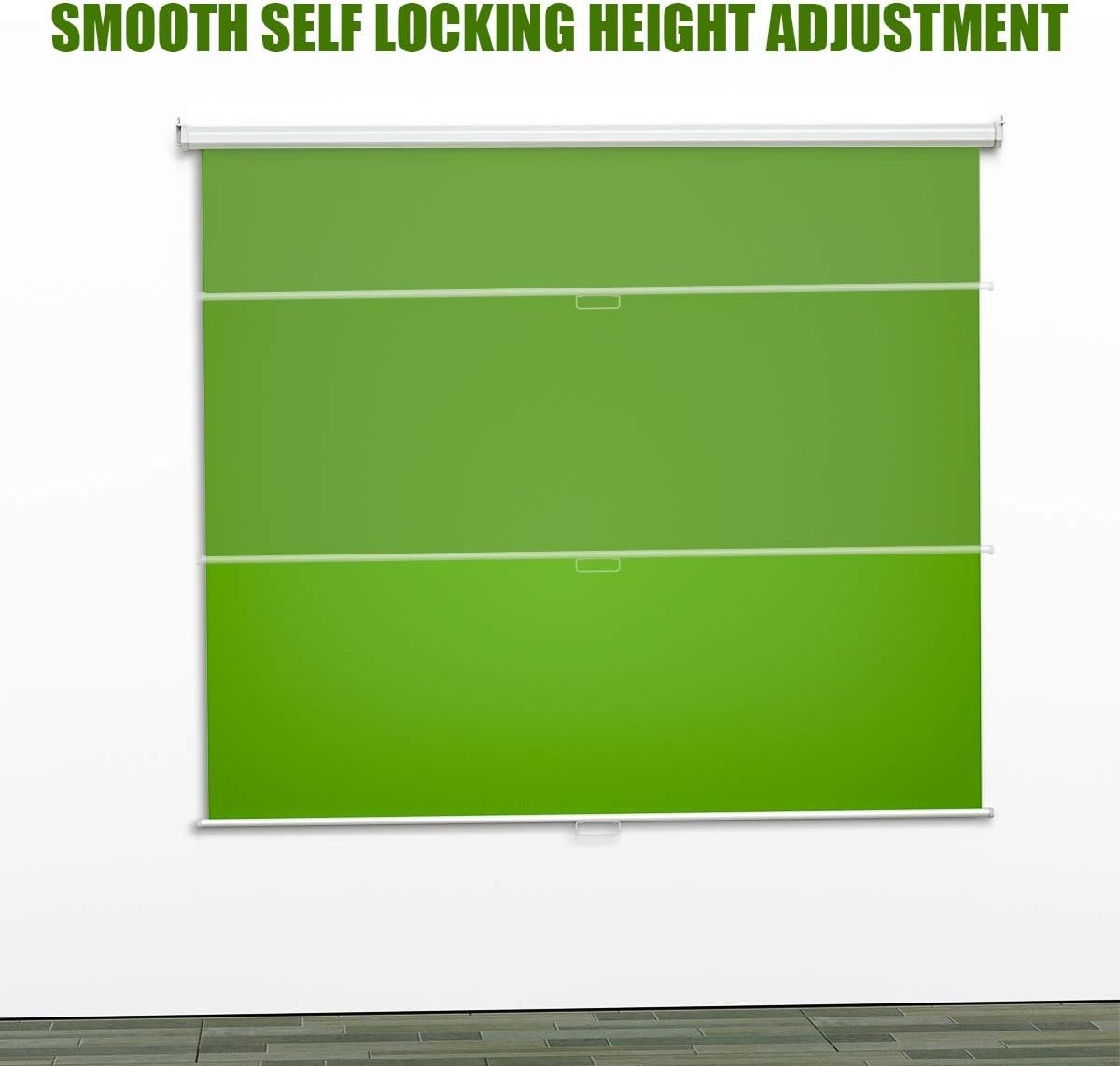 Green Screen 75×79 Wall Mount Pull Down Retractable Chroma Key Backdrop