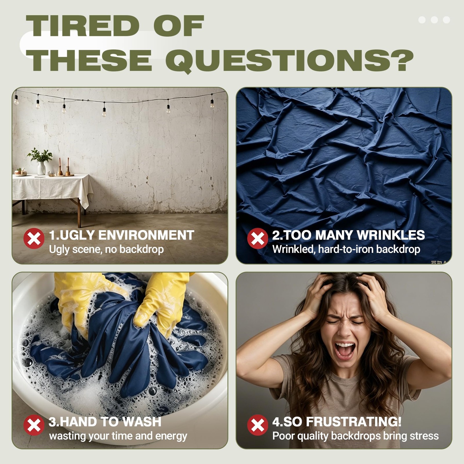 40x10ft Wrinkle Free Navy Blue Backdrop W4 x H10′(10 Panels),