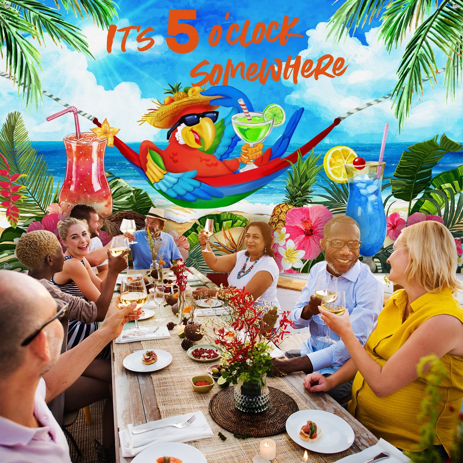 Mixweer It’s 5 O’ Clock Somewhere Summer One Size, [IK] Tropical Blue-Green