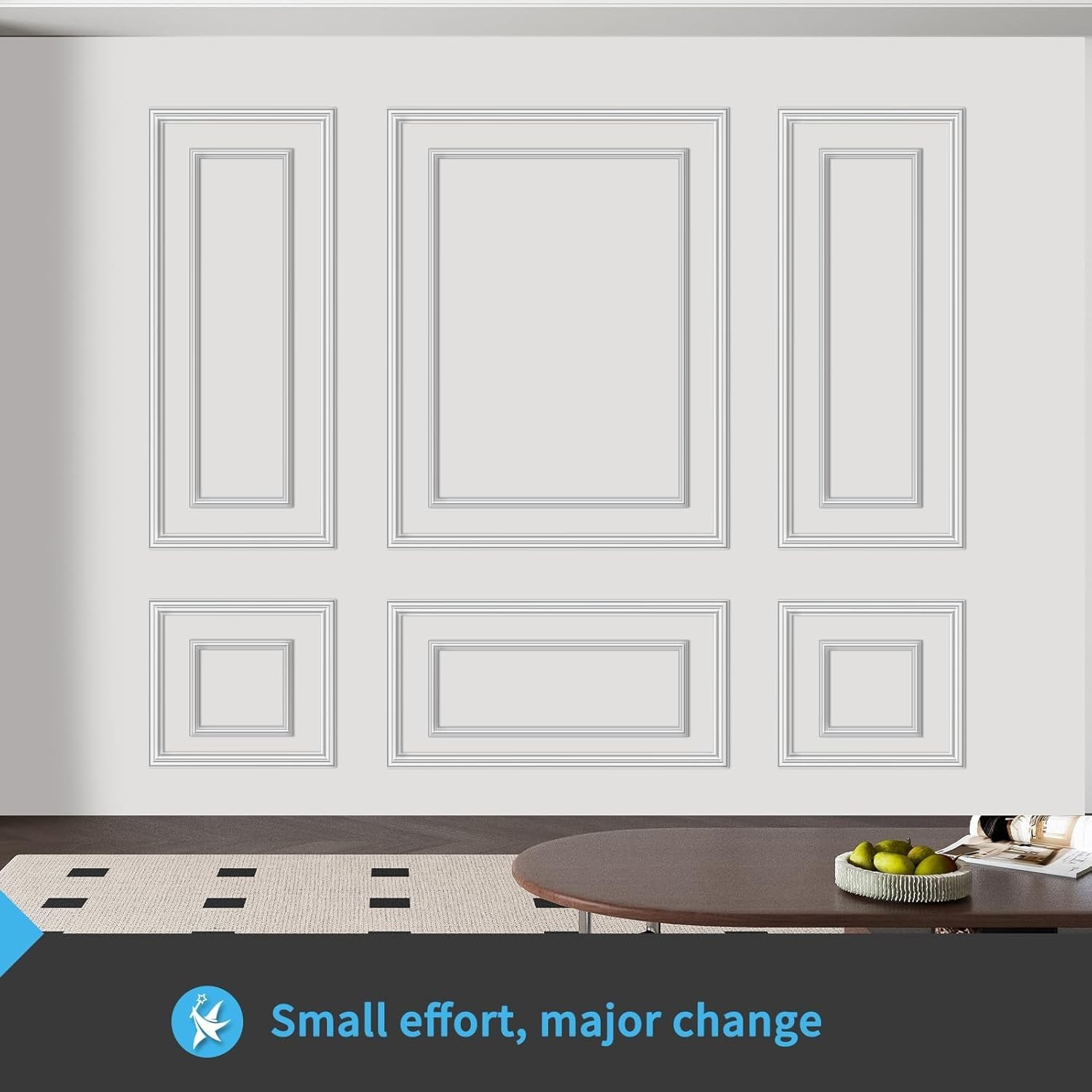 Art3d Premade Wall Moulding Kit, Pre-Cut Decorative Wainscoting Panel for Home
