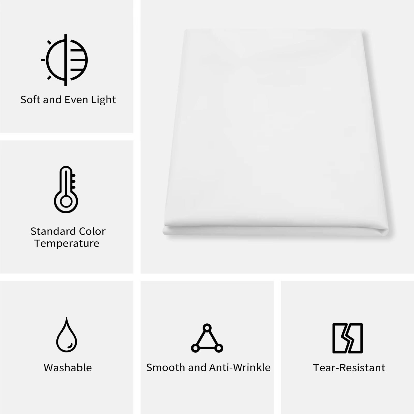 1M x 1.7M Diffusion Fabric Photography Background Nylon Silk White Seamless Ligh