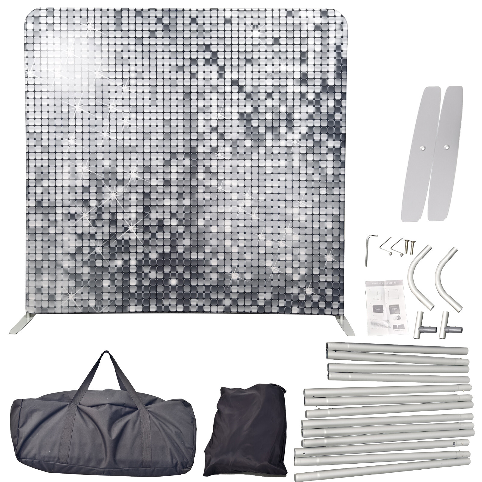 94inch Photo Backdrop,tension fabric Carry Bag Reusable Luxury Wedding Backdrop