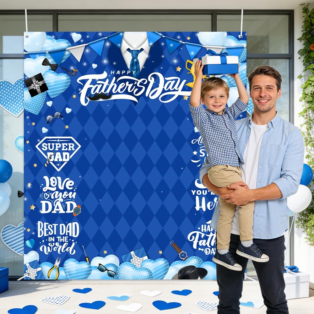 Happy Fathers Day Banner Large Fathers Day Decorations Backdrop for Photography