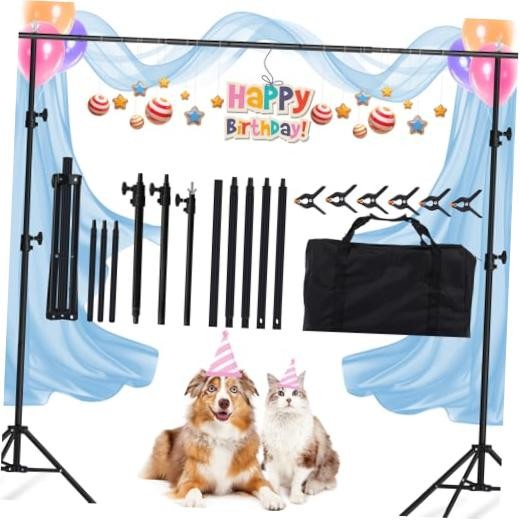 Backdrop Stand, 8.5x10ft(2.6x3m) Photo Studio 8.5x10ft Backdrop Stand