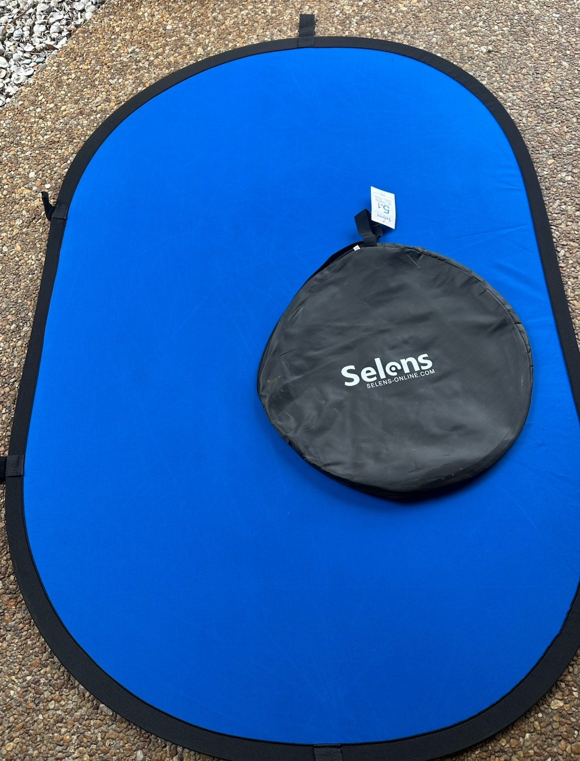 Selens 5X4 Portable Grey Screen Backdrop Double-Sided 2-in-1 Blue Screen