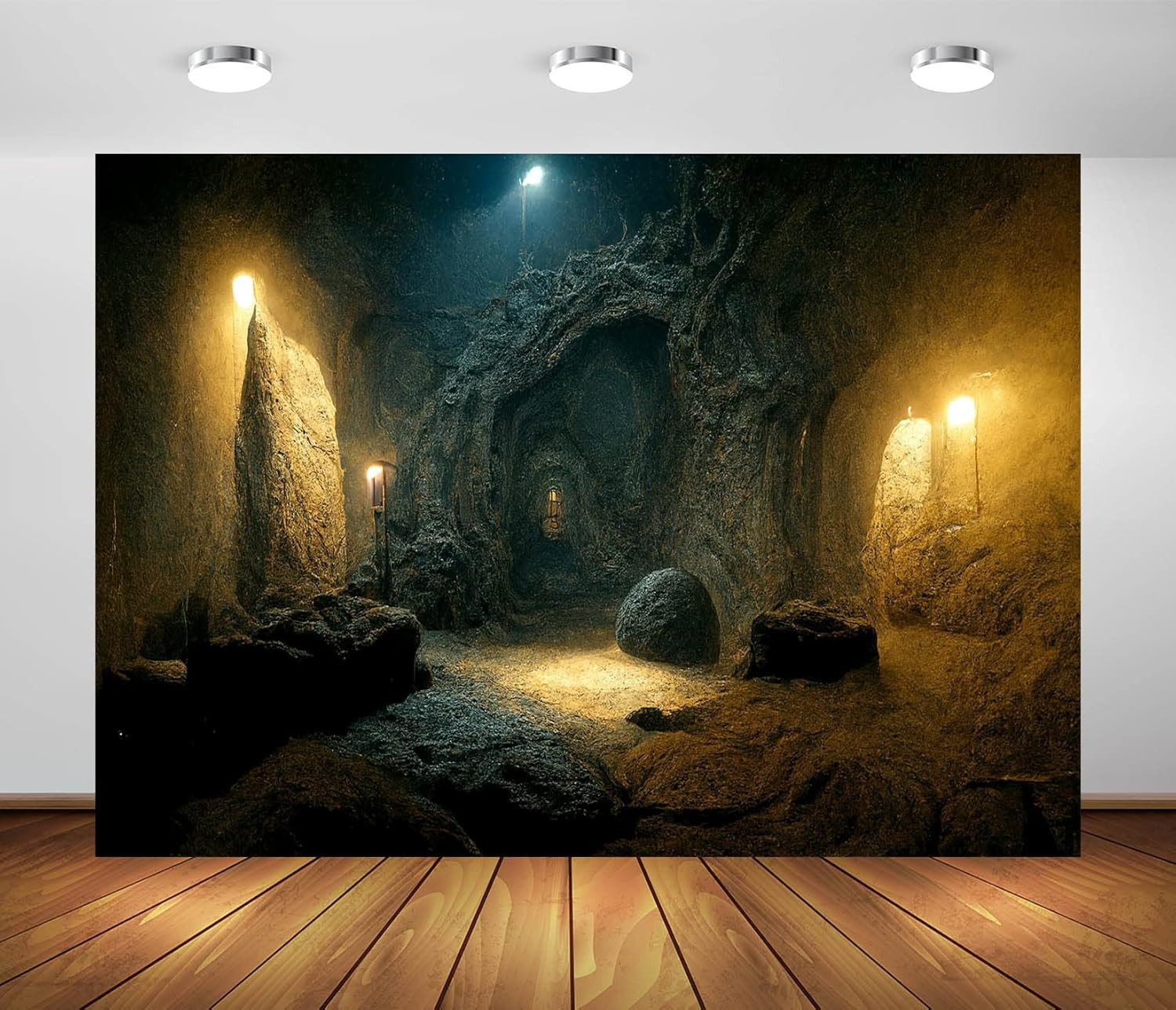 7X5Ft Fabric Dark Medieval Castle Dungeon Backdrop for Photography