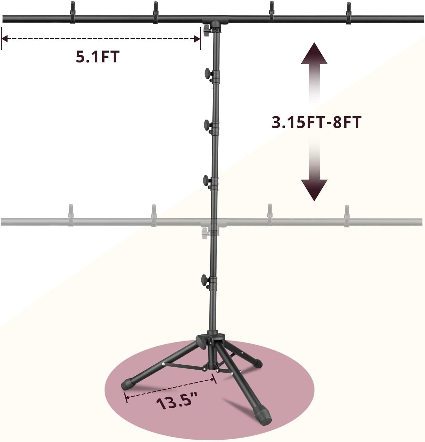 Soporte De Telon De Fondo Para Fiestas Estudio Fotografia 8x5FT Ajustable NEW US