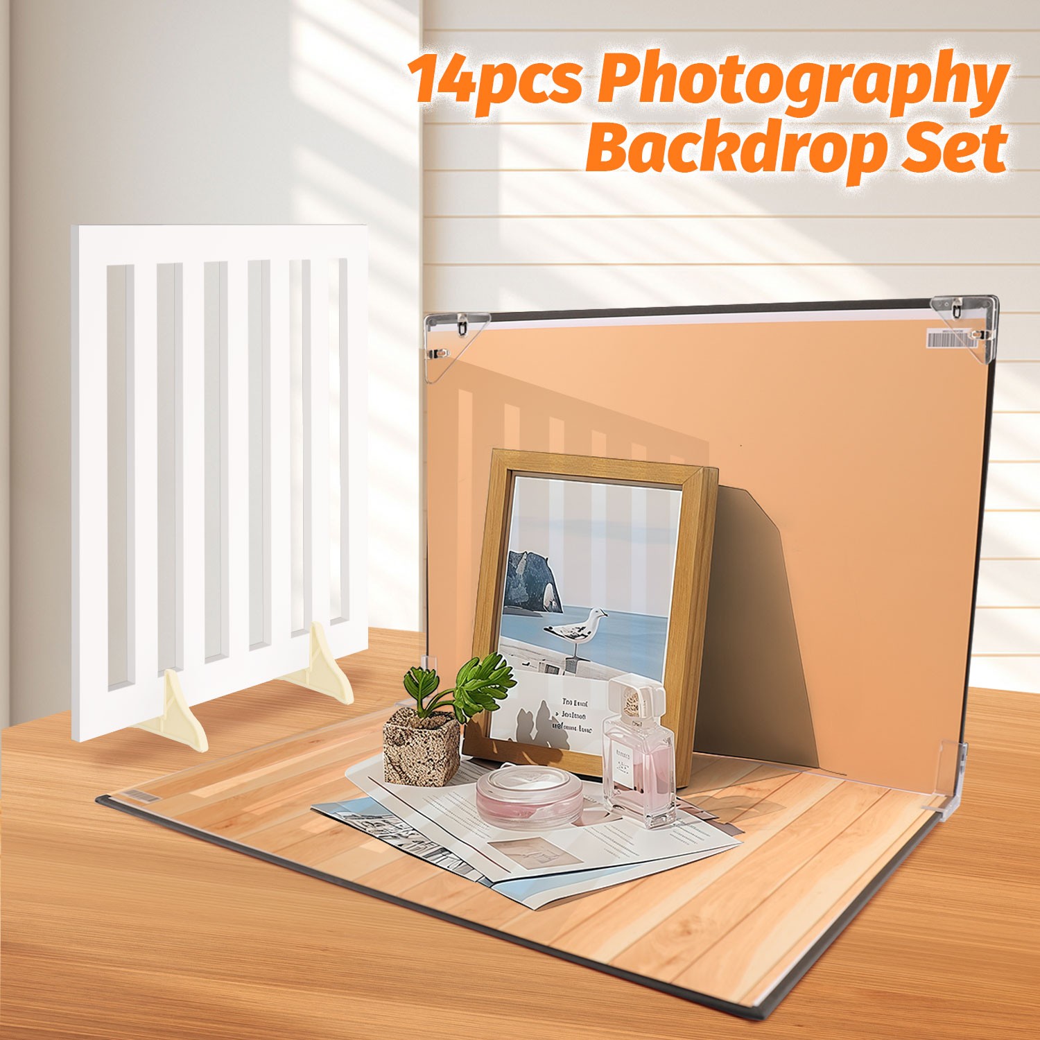 7Pcs Photo Background Paper, 14 Colors Tabletop Backdrop for Product Photography