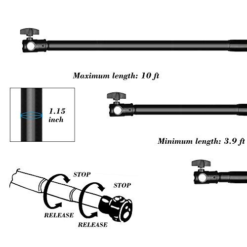 10 x 10 ft Photo Video Studio Heavy Duty Adjustable Backdrop Support System