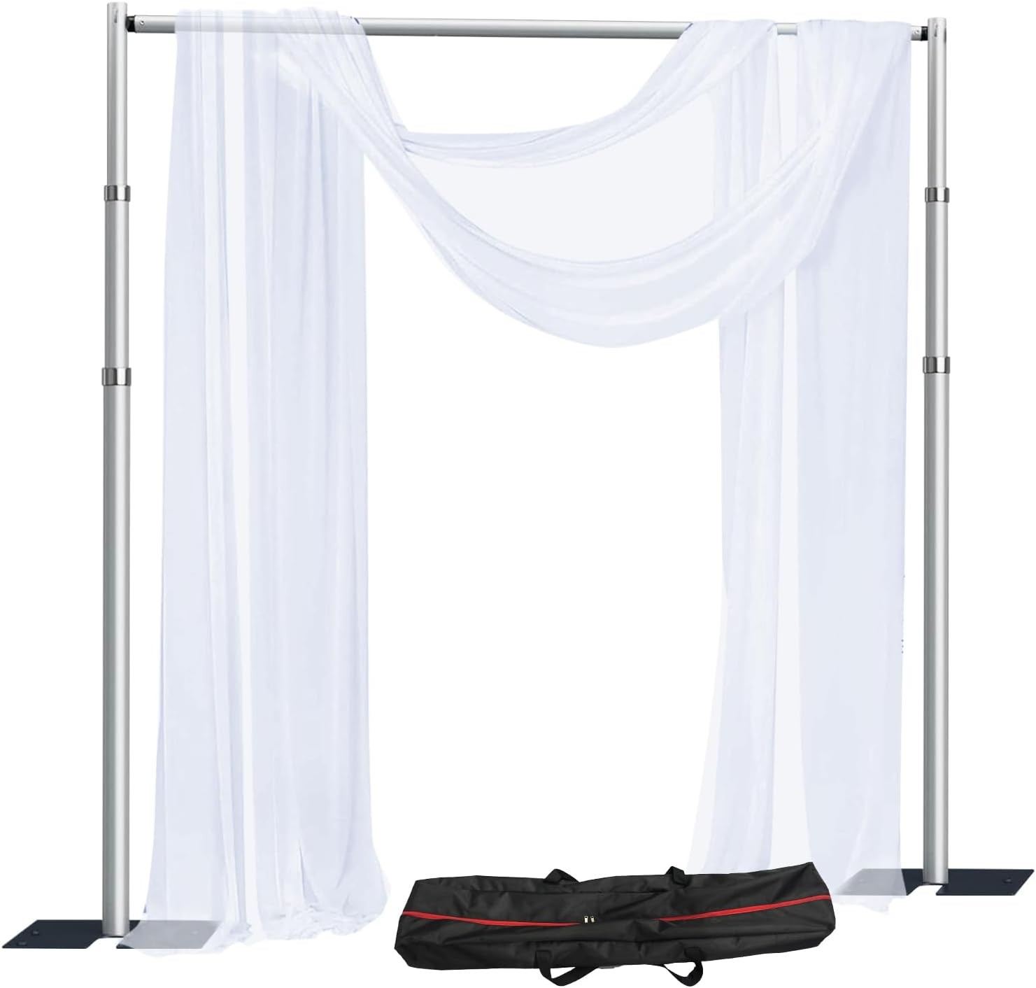 Adjustable Pipe Backdrop Stand 10x10ft Heavy Duty Event Display Black
