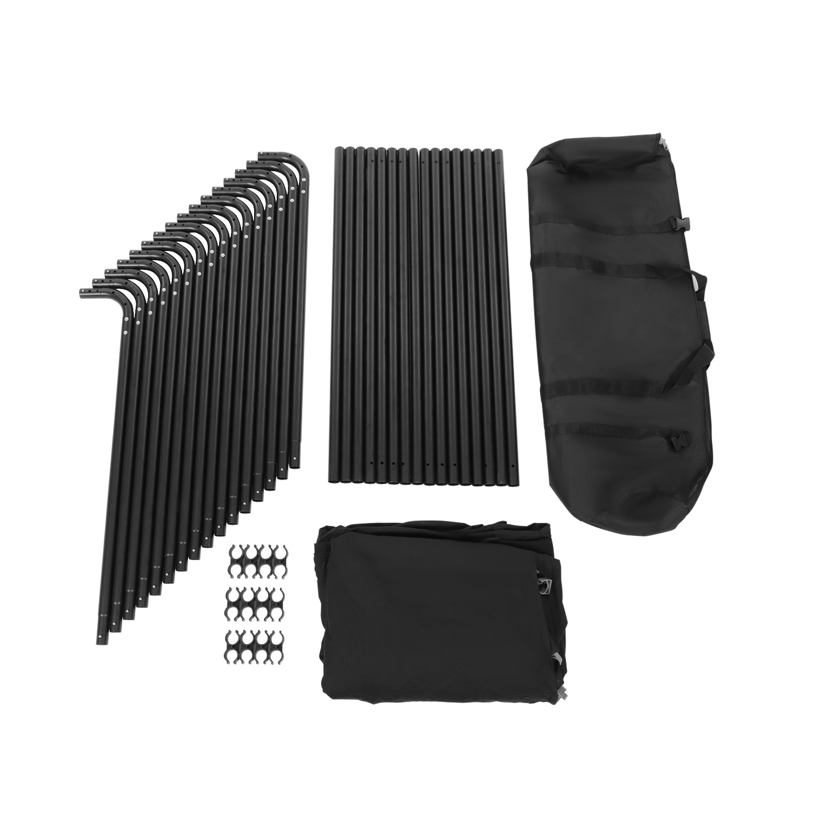 Backdrop Stand Floor Standing Photography Backdrop Stand w/Black Cloth 3.88*2.3m