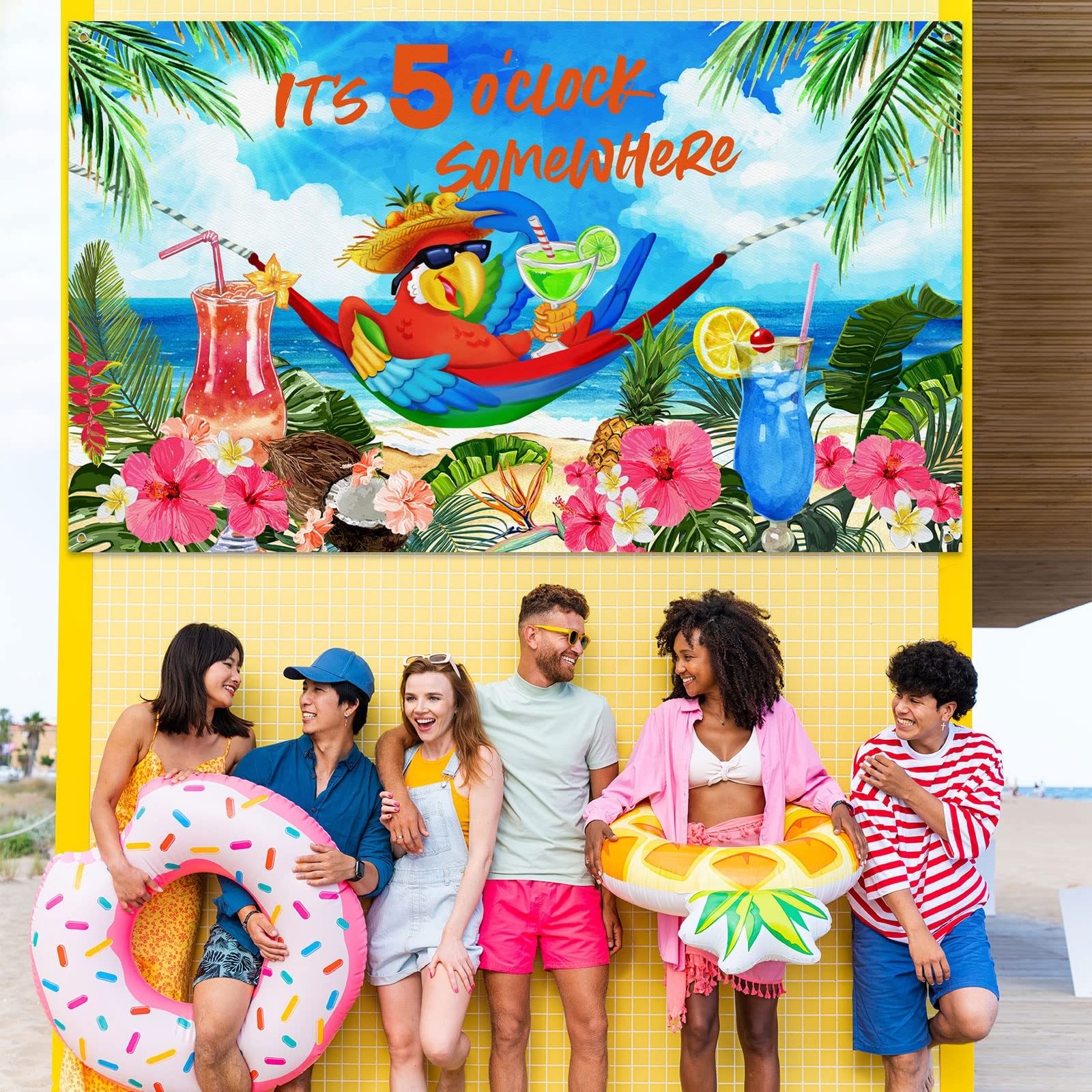 Mixweer It’s 5 O’ Clock Somewhere Summer One Size, [IK] Tropical Blue-Green