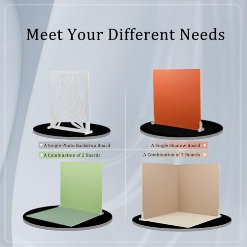 4PCS Universal T-Stand for 5MM Backdrop Board, Adjustable Bracket for 5mm