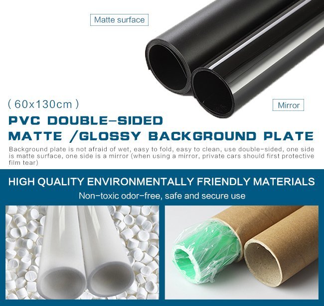 60x130cm PVC White Dualside Matte Glossy Background Photography Vinyl Backdrop