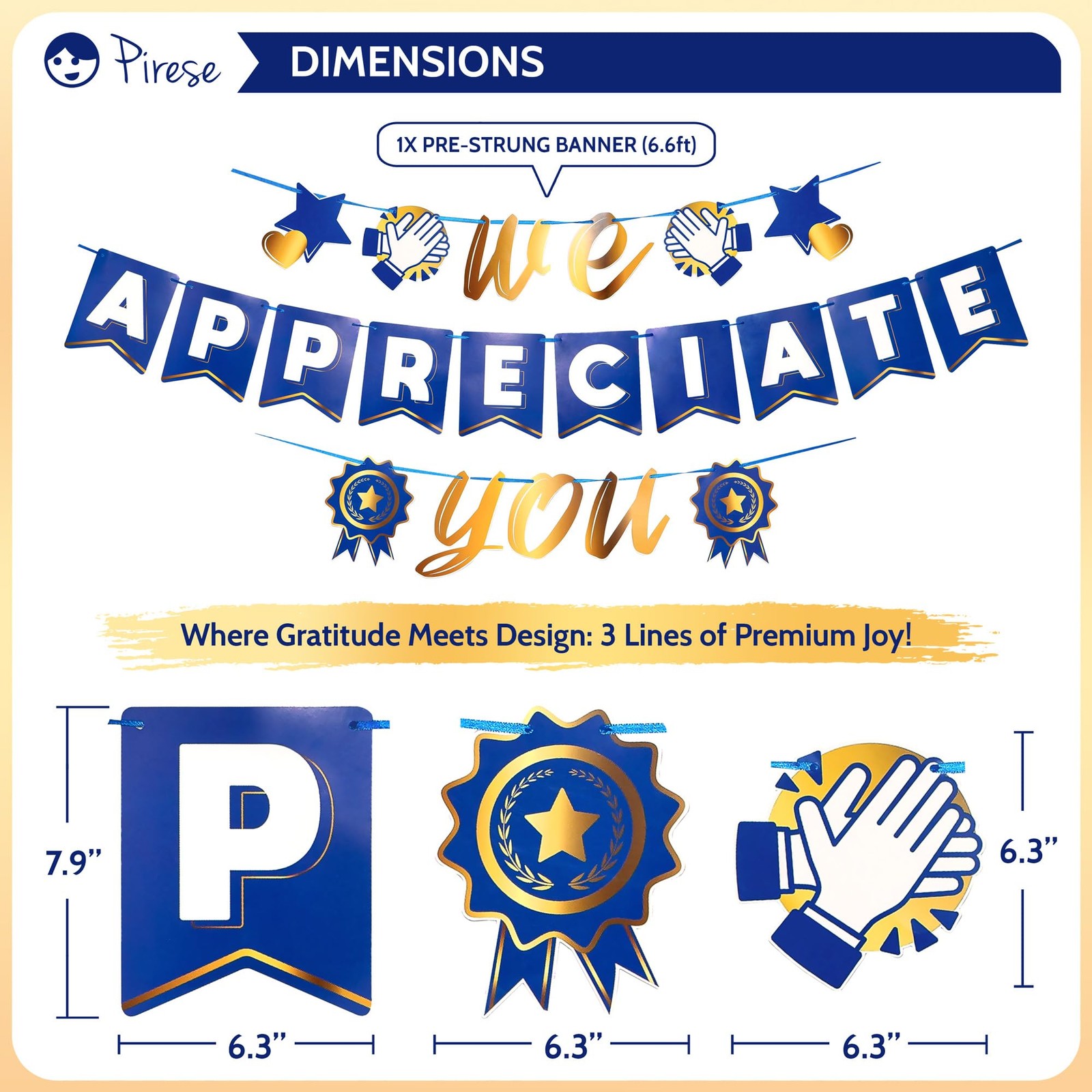 Pirese We Appreciate You Banner Decorations, Employee Appreciation Decoration…