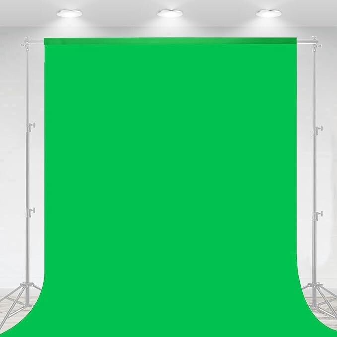 Aimosen 10 X 7 FT Green Screen Backdrop for Photography, Zoom Meetings, Virtual