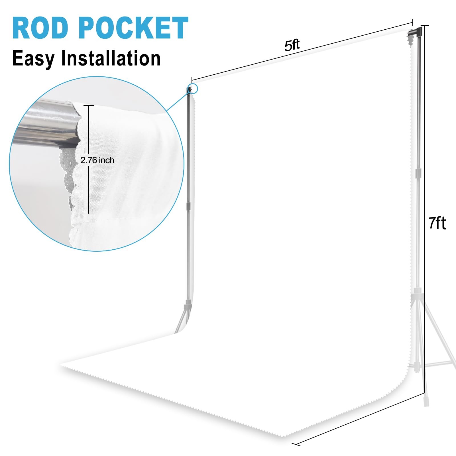 LYLYCTY 5x7ft Backdrop White Screen Key Soft Pure White Studio Background ID Pho