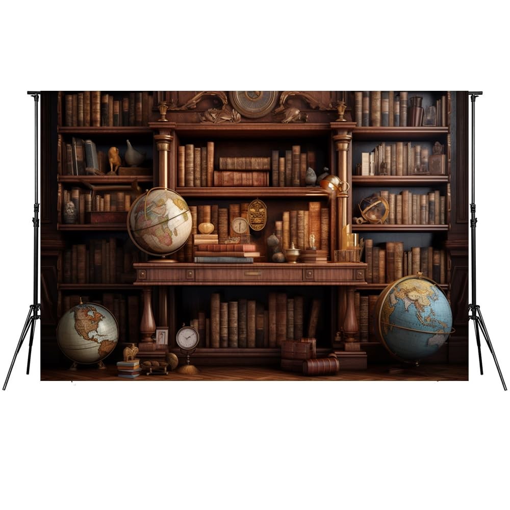 7x5ft Retro Book Backdrops for Photography Medieval Vintage 7x5ft, Brown