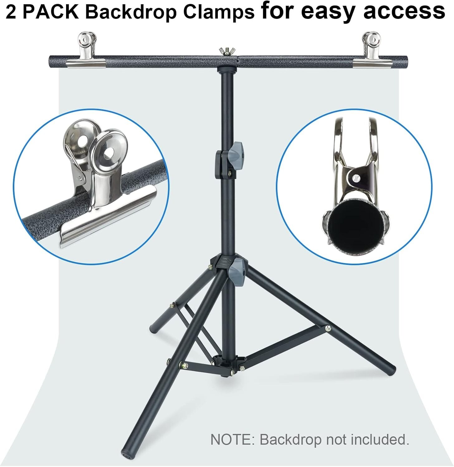 LINCO TableTop 2.2×2.6ft T Shape Photography Backdrop Background Support Stand