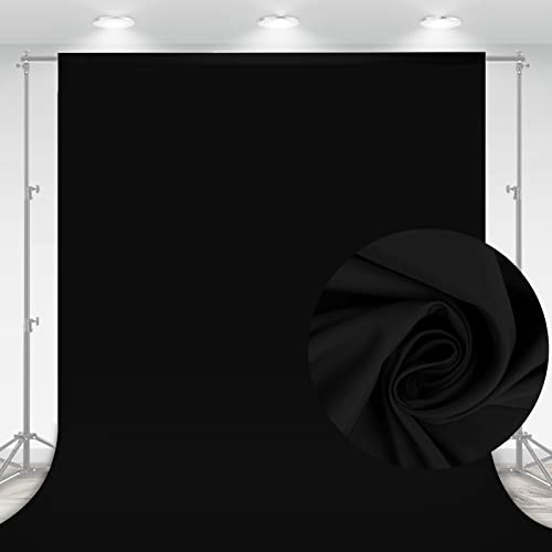 10 x 7 FT Backdrop Background for Photography, High Density 7 X 10 FT Black