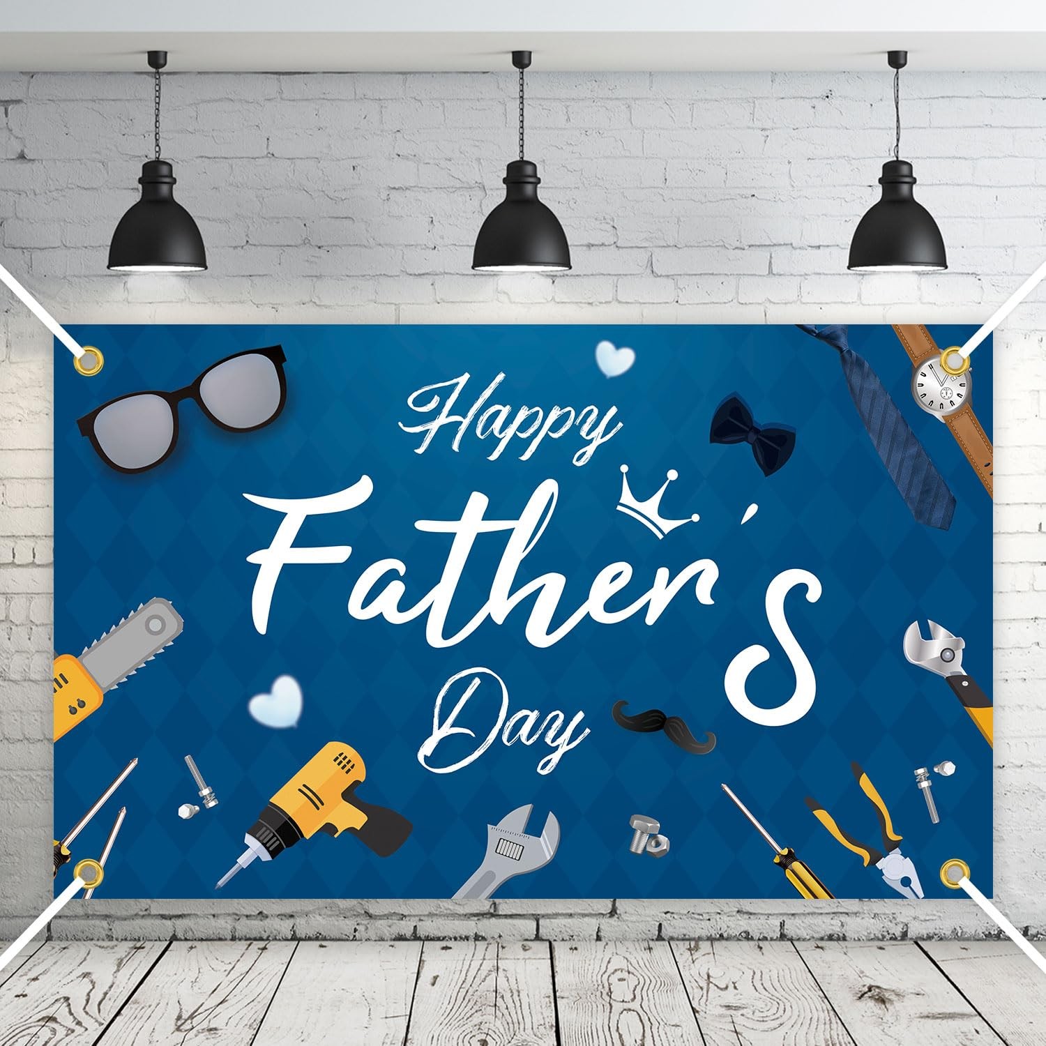 Happy Fathers Day Banner Decorations,Happy Fathers Day Backdrop for Photography,