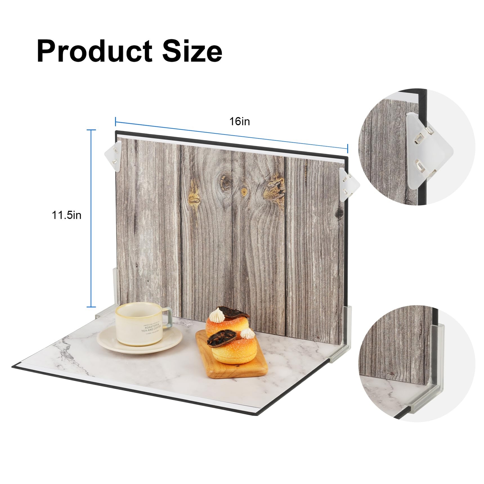 9Pcs Small Product Photography Backdrop Kit Double-Sided Food Photo Board