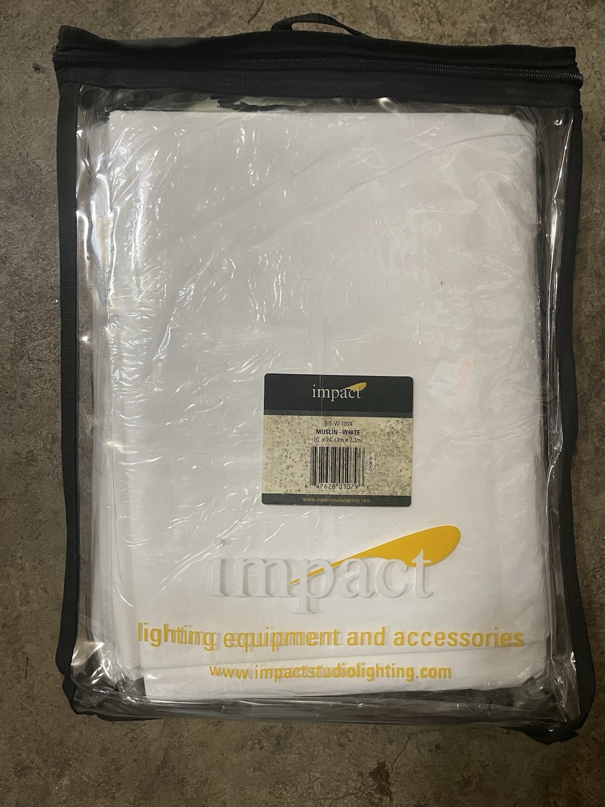Impact Muslin Background 10 x 24 Photography & Video White Screen Back Ground